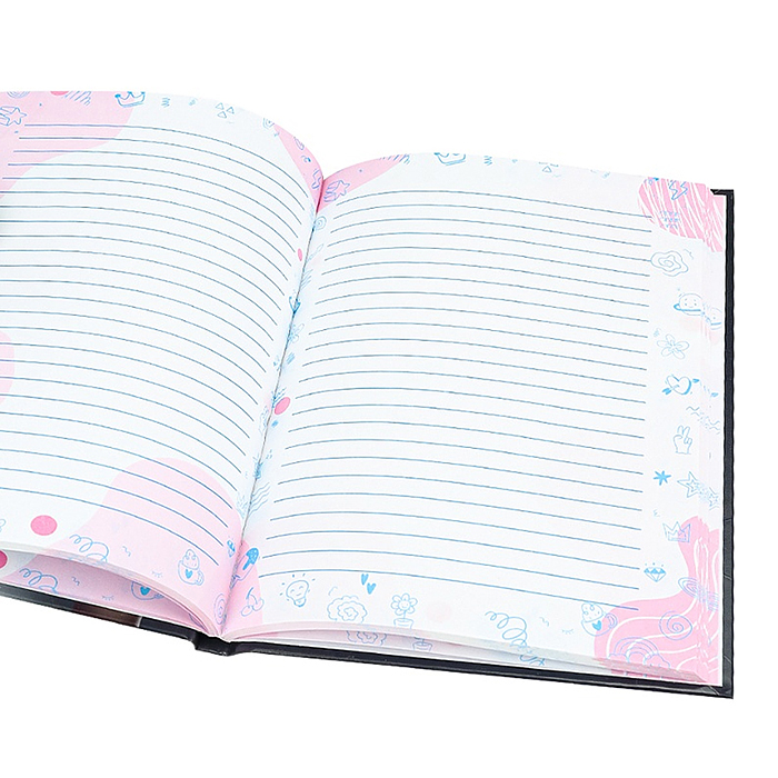 Фото к товару Записная книжка для девочек А5 80л. "Pink & Black" Записная книжка для девочек А5 80л. "Pink & Black"