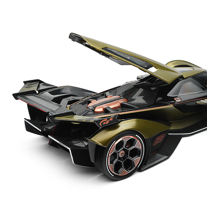 Машинка die-cast Lamborghini V12 Vision Gran Turismo, 1:18, зелёная, 