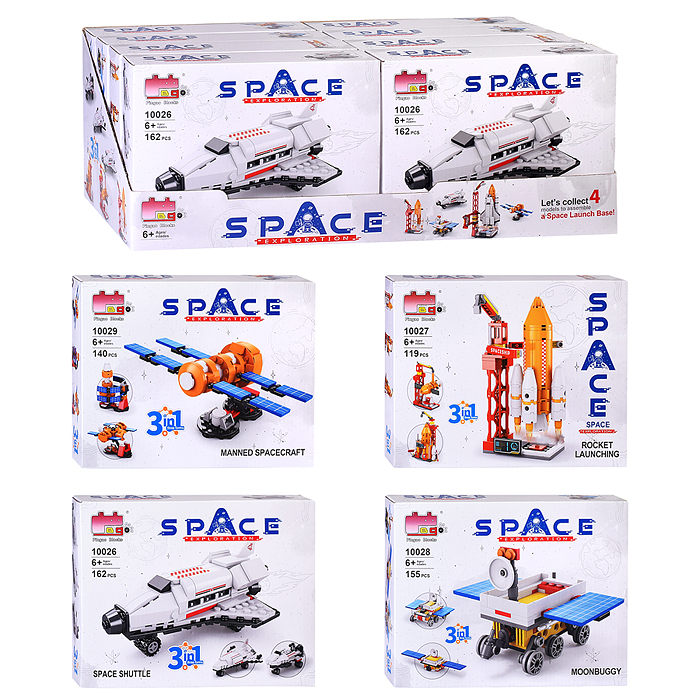 Конструктор 10026-10029 "Космос" (4в1) в коробке Конструктор 10026-10029 "Космос" (4в1) в коробке