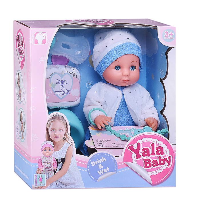 Пупс YL2430L-M "Кирюша" с аксессуарами, в коробке