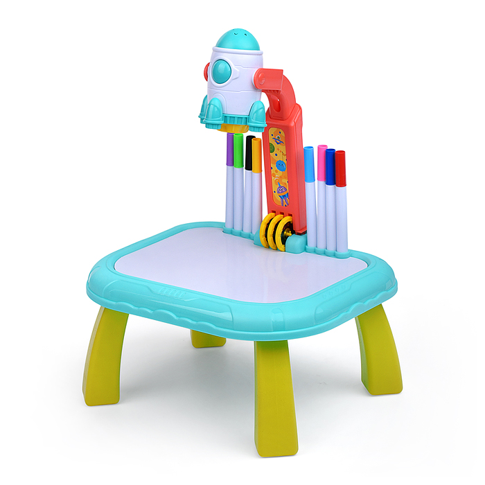 Доска для рисования 22088-35B "Космическая ракета" с проектором, в коробке