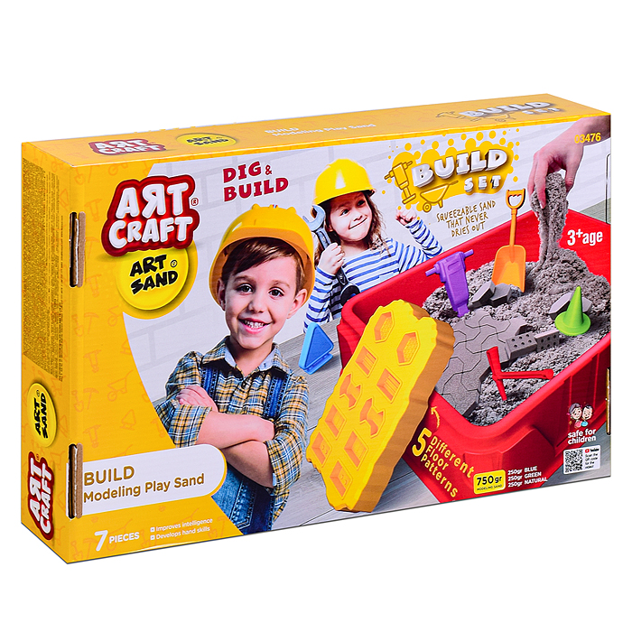 Набор кинетический песок "Стройка" 750г