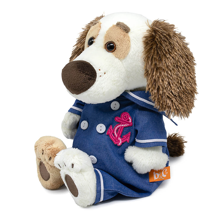 Фото к товару Собака Бартоломей BABY в комбинезоне с якорем Собака Бартоломей BABY в комбинезоне с якорем