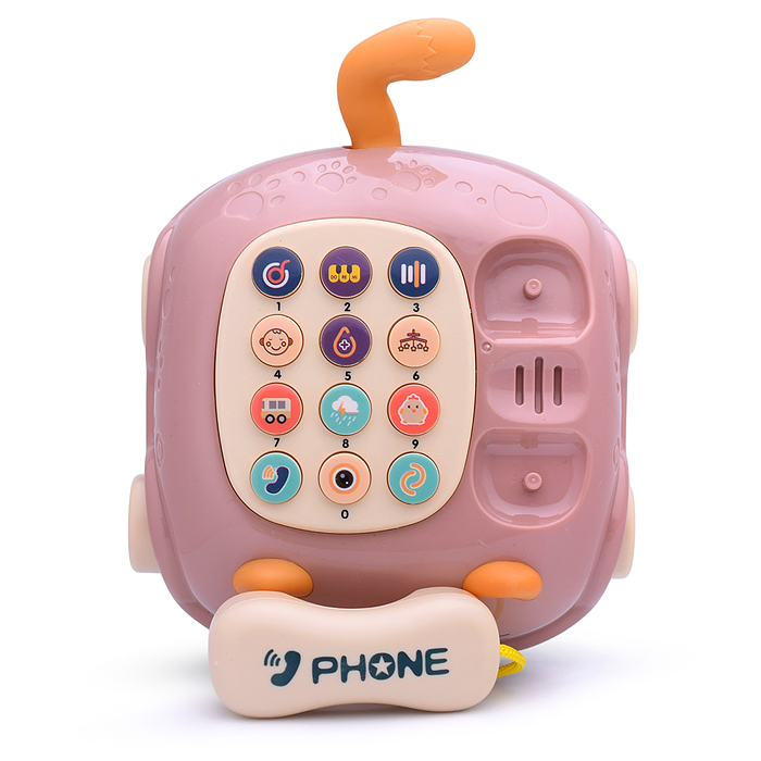 Фото к товару Телефон LDJ215 "Котик" на батарейках, в коробке Телефон LDJ215 "Котик" на батарейках, в коробке