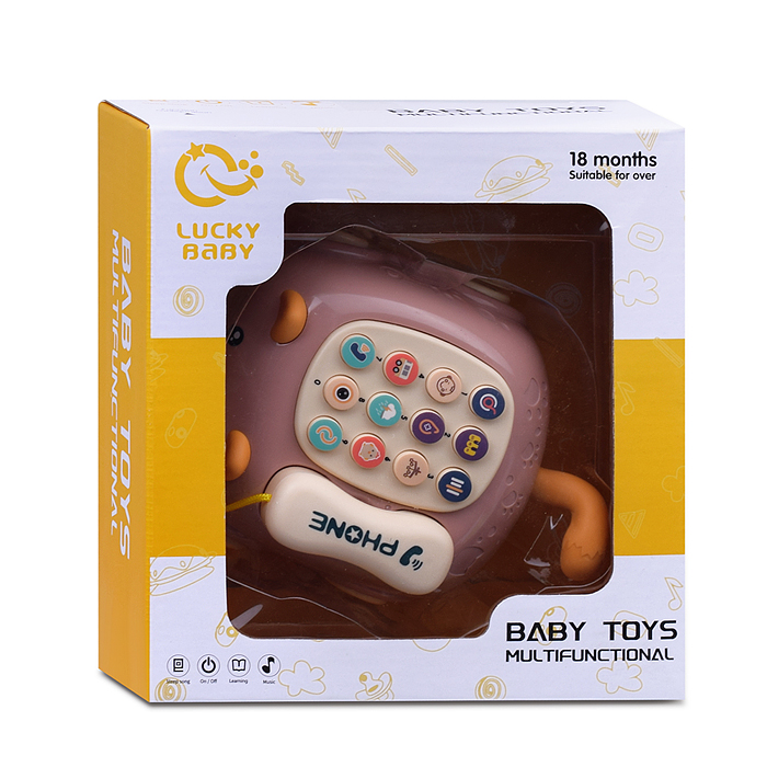 Фото к товару Телефон LDJ215 "Котик" на батарейках, в коробке Телефон LDJ215 "Котик" на батарейках, в коробке