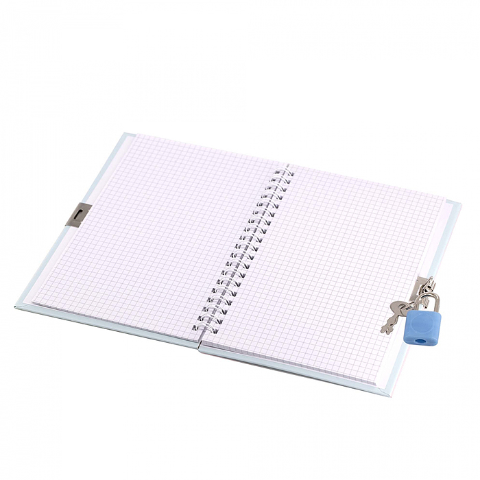 Подарочный блокнот 13,0 см * 18,0 см, эффект 3D, замочек, 45 л., клетка, "Футбол"