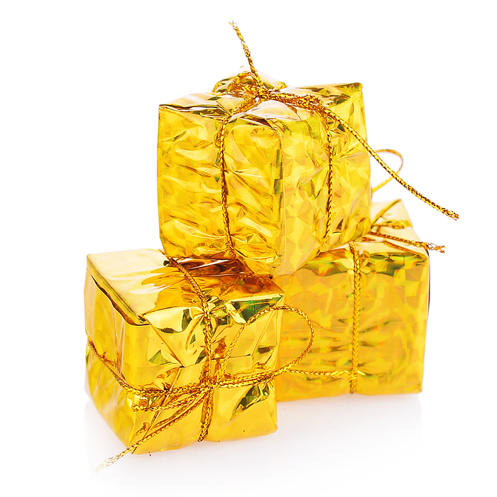 Набор новогодних украшений S1307 "Голден" в коробке