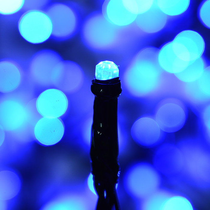 Электрогирлянда светодиодная 10м., 100 ламп, синий