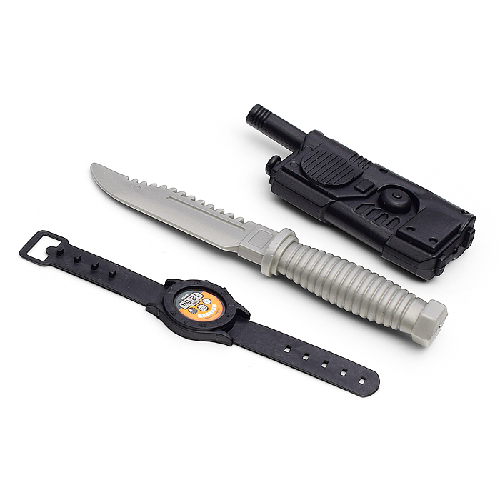 Набор полицейского AA171 (пистолет, мишень, часы, нож, рация) в сумке