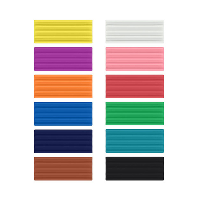 Пластилин классический Pointes 12 цветов со стеком, 180 г (в коробке 12 шт)