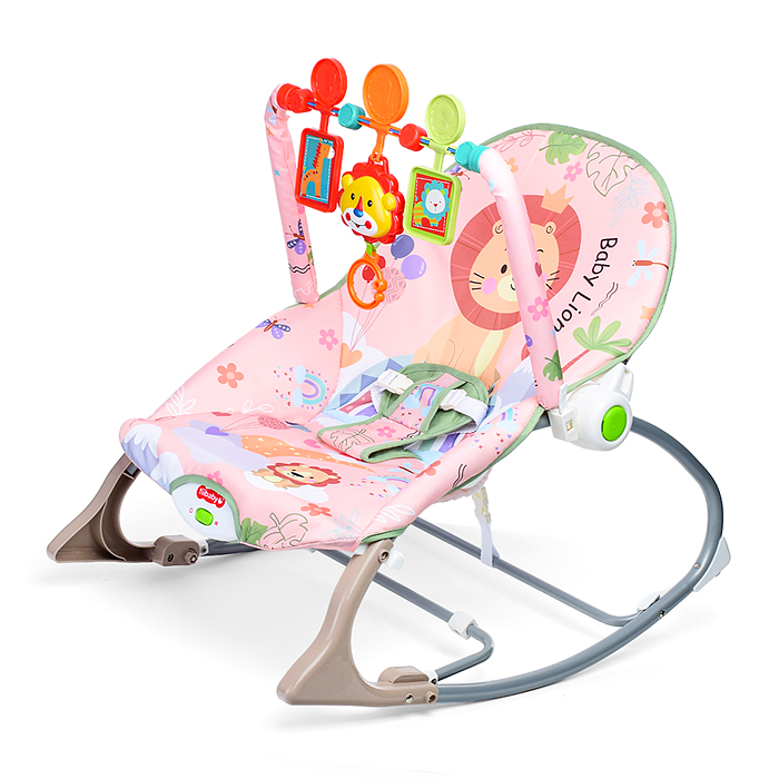 Шезлонг детский 68170 "Левушка" в коробке (бежевый)