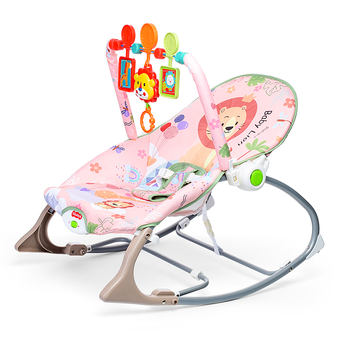 Шезлонг детский 68170 "Левушка" в коробке (бежевый)