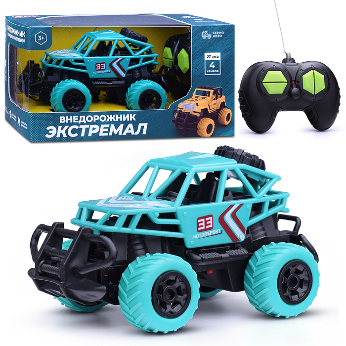 Машина BT0020-4 "Внедорожник Экстремал-4" р/у, 27 MHz, в коробке