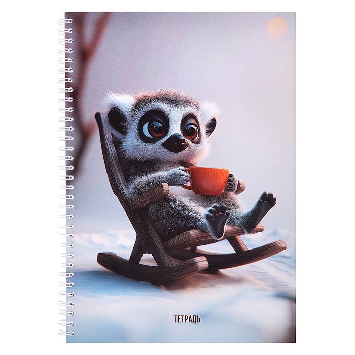 Тетрадь 96л. клетка "Малыш на отдыхе" А4 на гребне 