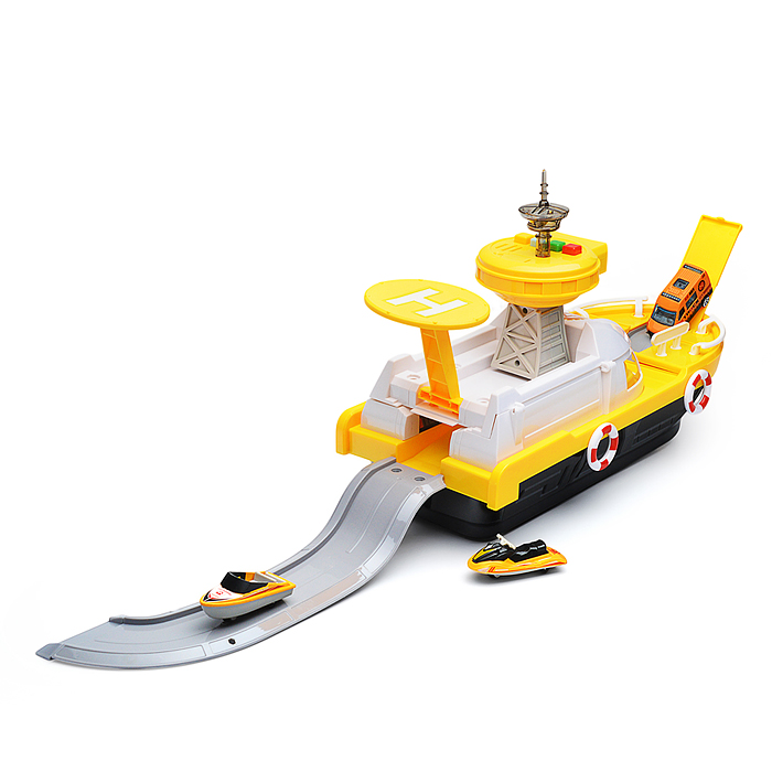 Фото к товару Катер 660-A248 в комплекте с машиной, желтый, в коробке Катер 660-A248 в комплекте с машиной, желтый, в коробке