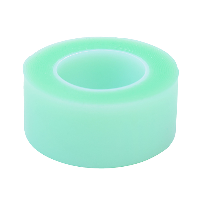 Клейкая лента двусторонняя, зеленая, многоразовая, 3х30мм, толщина 0,7мм