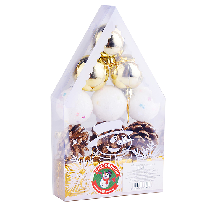 Набор новогодних украшений S1311 "Оттенки праздника" в коробке