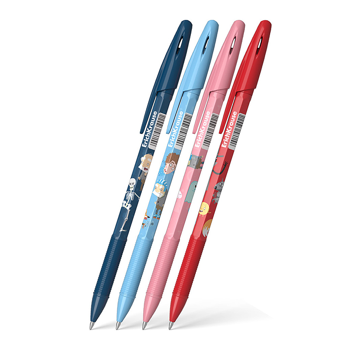 Ручка шариковая Stick&Grip Приключения Пети и Волка 0.7, цвет чернил синий 