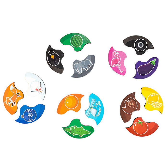 Пазлы из дерева. Мои первые пазлы "Цвета" 36 элементов