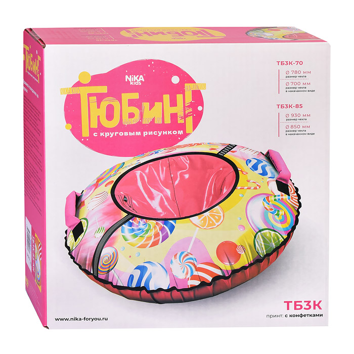 Фото к товару Игрушка. Тюбинг с круговым дизайном 85см (с конфетками) Игрушка. Тюбинг с круговым дизайном 85см (с конфетками)