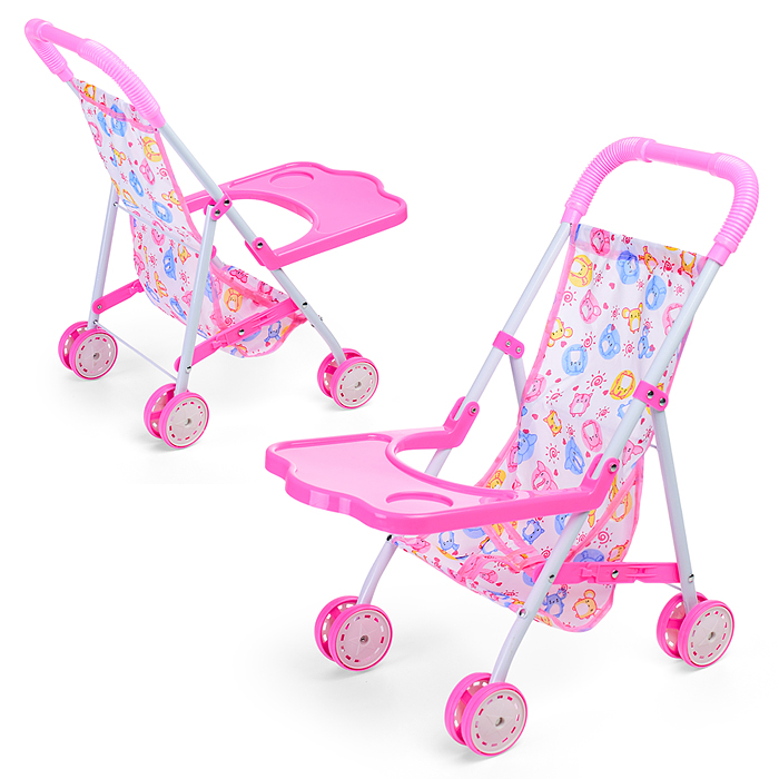 Коляска для кукол L-8037D (металлическая, складная, прогулочная, цвет в ассортименте)