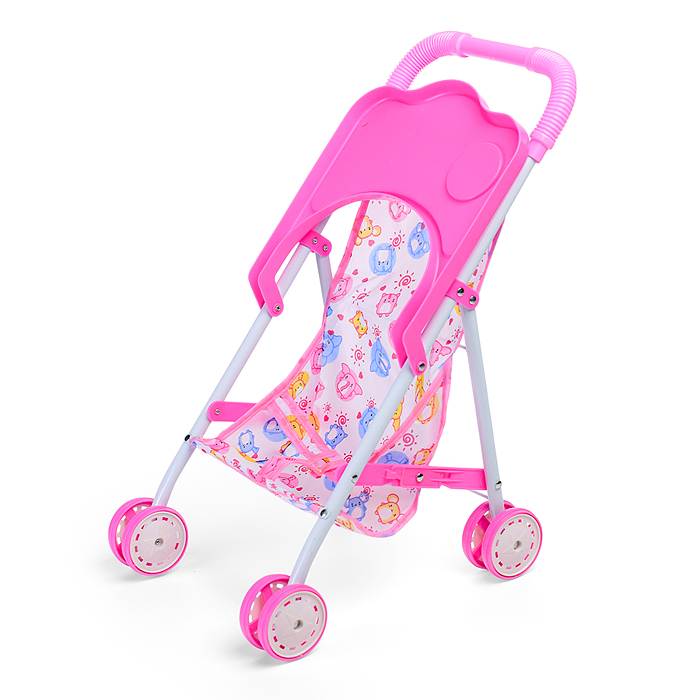 Коляска для кукол L-8037D (металлическая, складная, прогулочная, цвет в ассортименте)