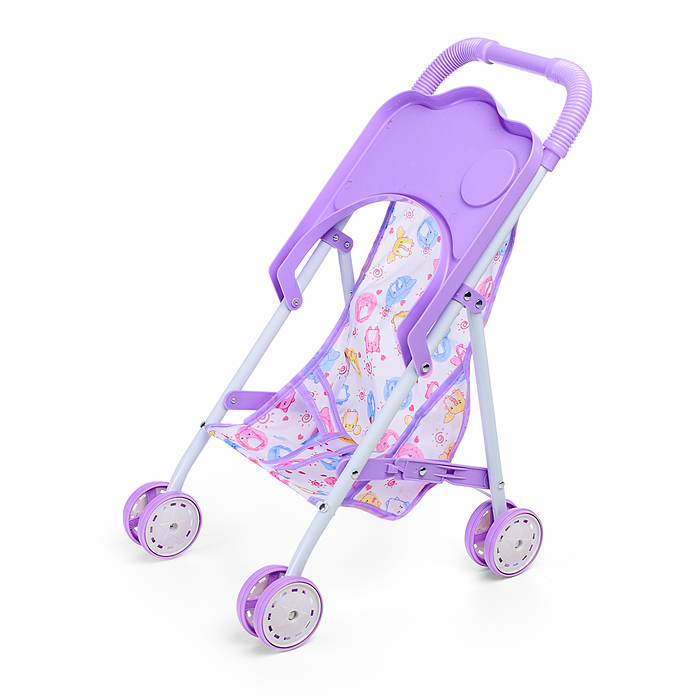 Коляска для кукол L-8037D (металлическая, складная, прогулочная, цвет в ассортименте)