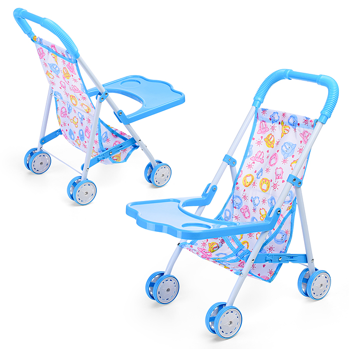 Коляска для кукол L-8037D (металлическая, складная, прогулочная, цвет в ассортименте)