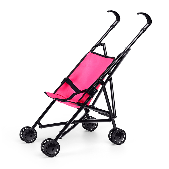 Коляска для кукол 910-19 трость, прогулочная, цвет розовый