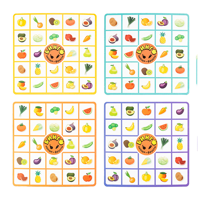 Игра настольная "Бинго.Овощи-фрукты"