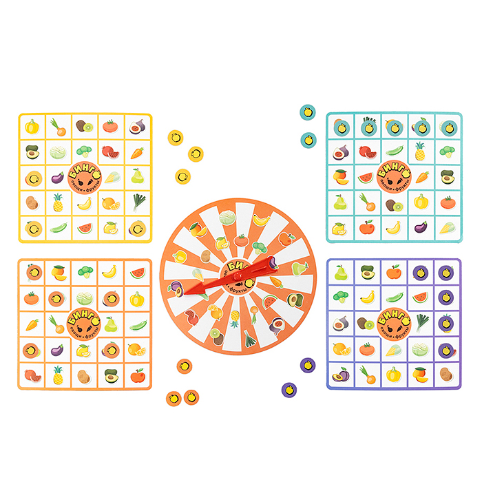 Игра настольная "Бинго.Овощи-фрукты"