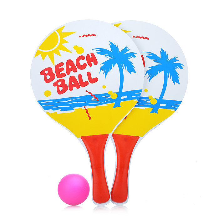 Набор детских ракеток JL8-06 "Beach ball" в сетке
