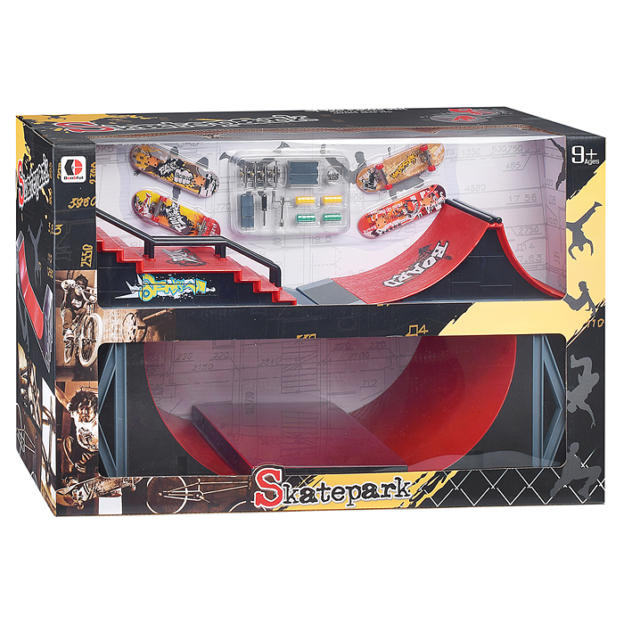 Фингерборд 1810B "Скейт парк №4" в коробке