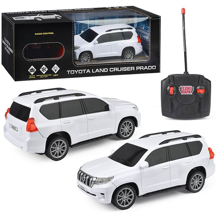 Машина Toyota Prado 19 см, (свет, р/у) белый Машина Toyota Prado 19 см, (свет, р/у) белый