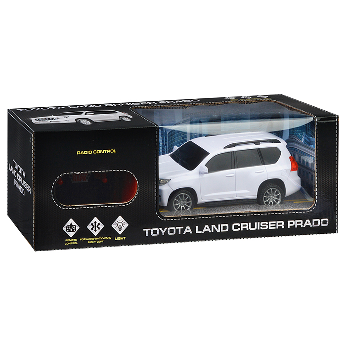 Машина Toyota Prado 19 см, (свет, р/у, белый)
