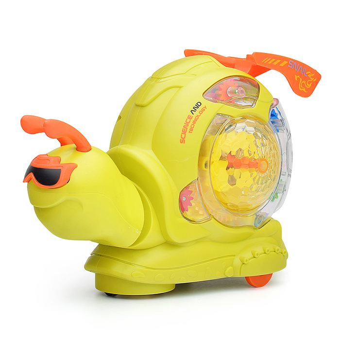 Улитка M08-B музыкальная, на батарейках, в коробке