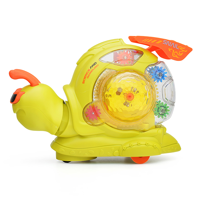 Улитка M08-B музыкальная, на батарейках, в коробке