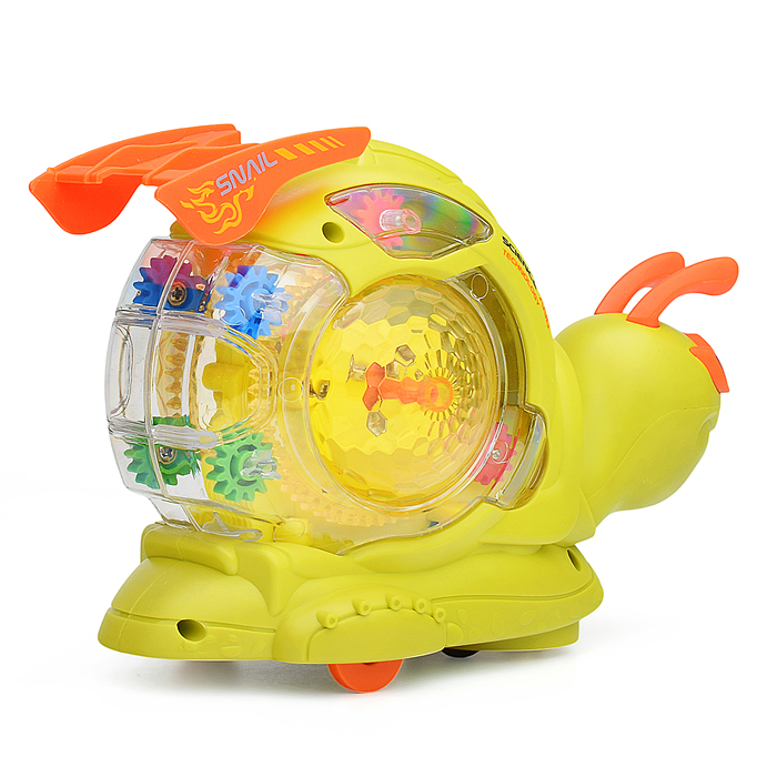 Улитка M08-B музыкальная, на батарейках, в коробке