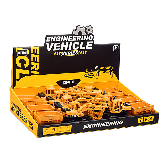 Машина BHX826 "Эскаватор с прицепом" в коробке