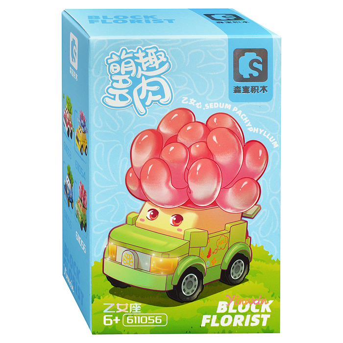 Конструктор 611056 "Машина с цветком" (172 дет.) в коробке