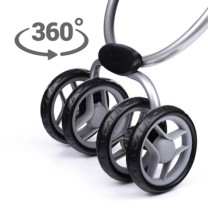 Фото к товару Коляска-трансформер 9662M для кукол, металлическая, регулируемая ручка, с корзиной, цвет розовый Коляска-трансформер 9662M для кукол, металлическая, регулируемая ручка, с корзиной, цвет розовый