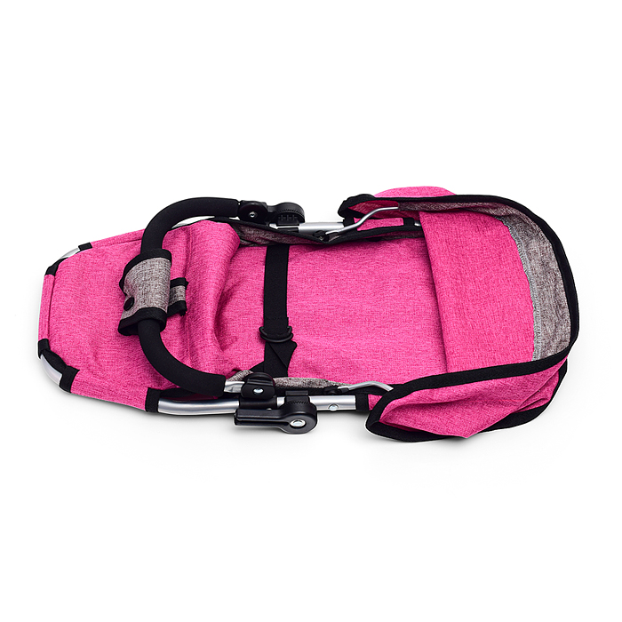 Фото к товару Коляска-трансформер 9662M для кукол, металлическая, регулируемая ручка, с корзиной, цвет розовый Коляска-трансформер 9662M для кукол, металлическая, регулируемая ручка, с корзиной, цвет розовый