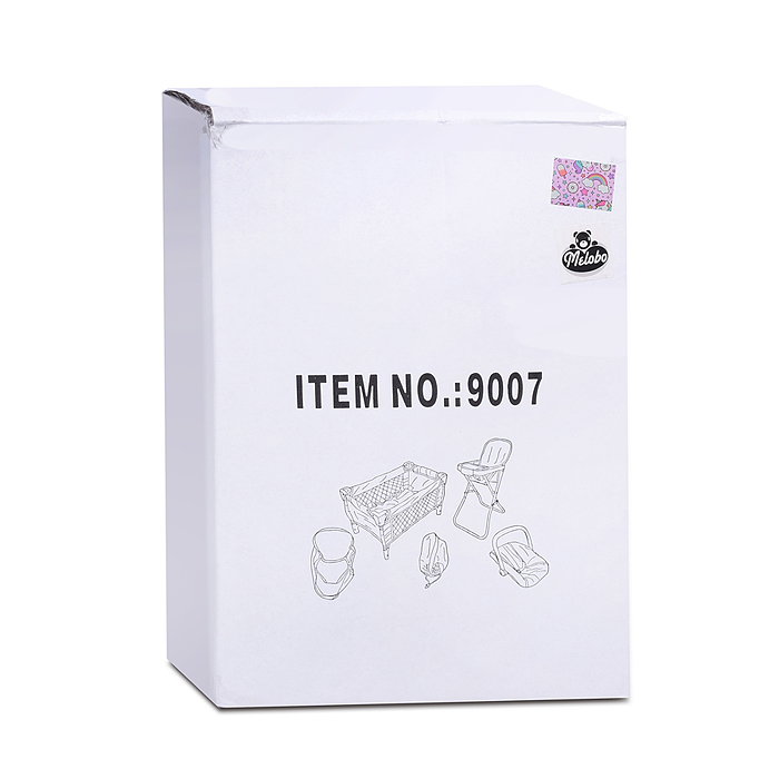 Фото к товару Набор аксессуаров для кукол 9007 (стульчик для кормления, манеж, переноска, сумка) единорожка Набор аксессуаров для кукол 9007 (стульчик для кормления, манеж, переноска, сумка) единорожка