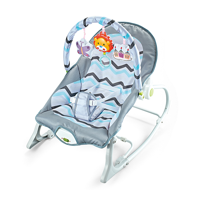 Шезлонг детский 69865 "Зигзаги" в коробке