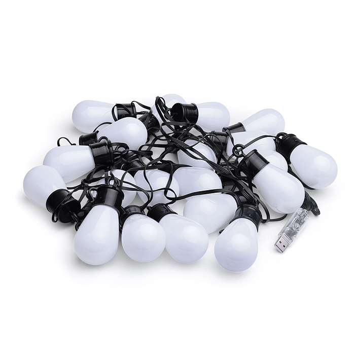 Электрогирлянда S0464 Smart 6 м, 20 ламп, 10 режимов, USB, ИК пульт (цветная)