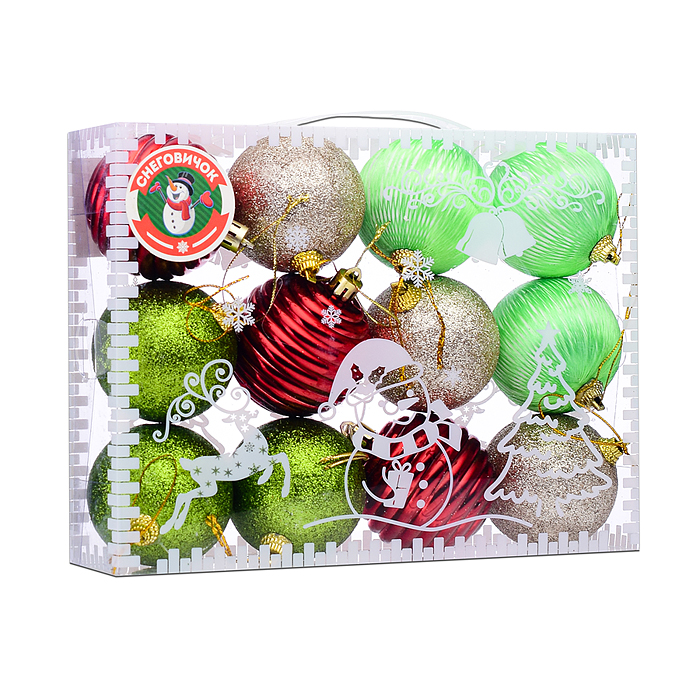 Набор новогодних шаров S2184 "Сияние"