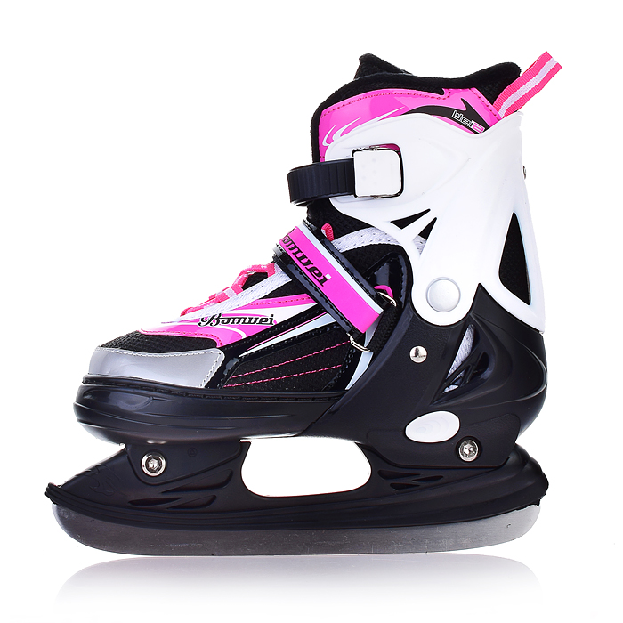 Коньки 00-3113 (размер S30-34) розовые, в сумке