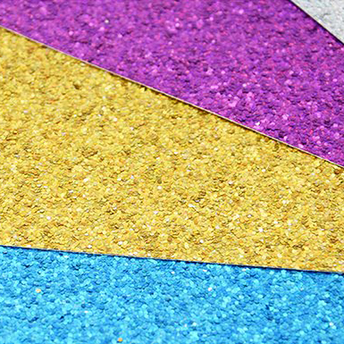 Картон цветной 4л. 4цв. с пайетками "Битое стекло"