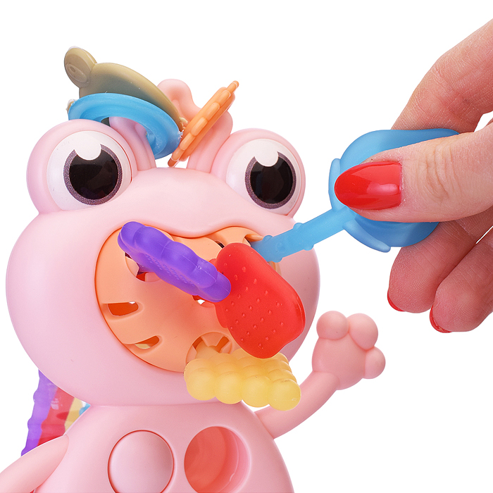 Погремушка-грызунок 2100A "Лягушка" в коробке