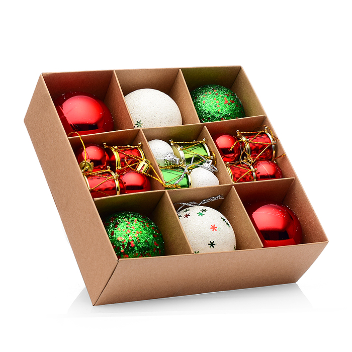 Набор новогодних шаров S2004 "Карнавал ассорти" 3-6см*30шт